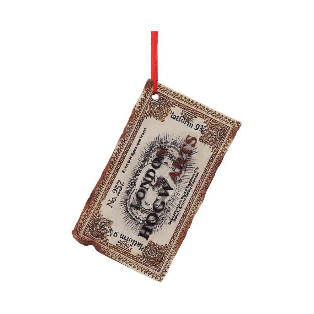 Nemesis Now Harry Potter - Harry Potter Hogwarts Ticket Hanging Ornament 9.5cm Christmas bauble - Multicolours